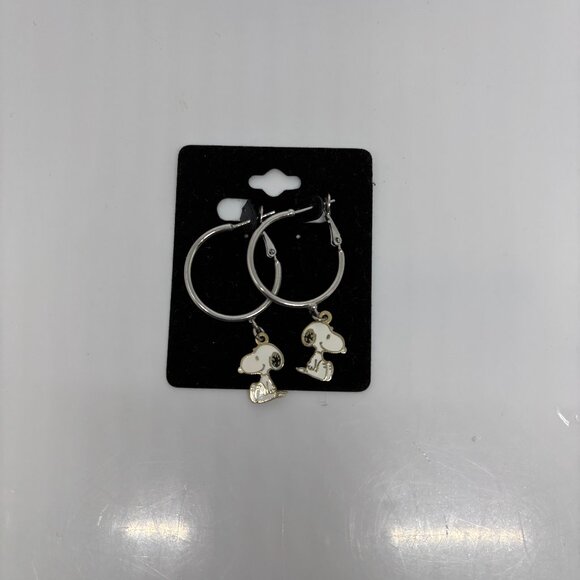 Brand new PEANUTS snoopy hoop earrings - Picture 2 of 4
